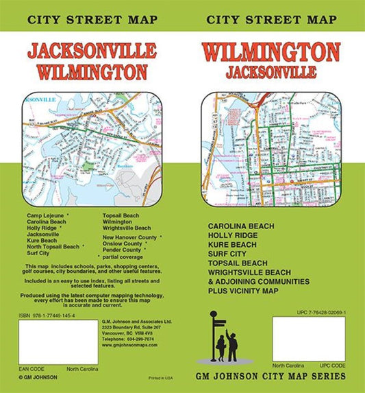 Wilmington / Jacksonville, North Carolina City Street Map