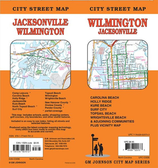Wilmington / Jacksonville, North Carolina City Street Map