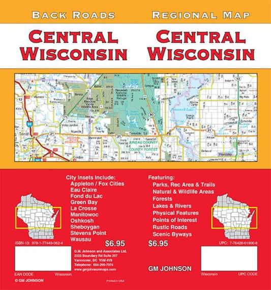 Central Wisconsin : regional map = Central Wisconsin : back roads