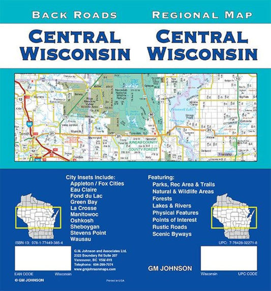 Central Wisconsin : regional map = Central Wisconsin : back roads