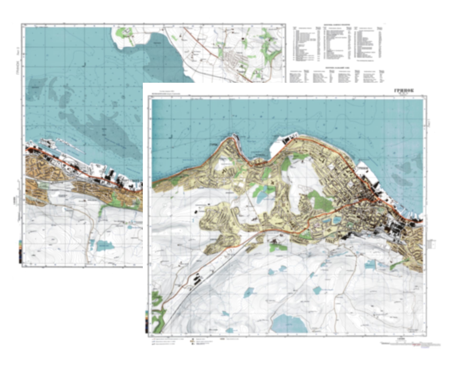Greenock (UK) 2-Sheet Set - Soviet Military City Plans
