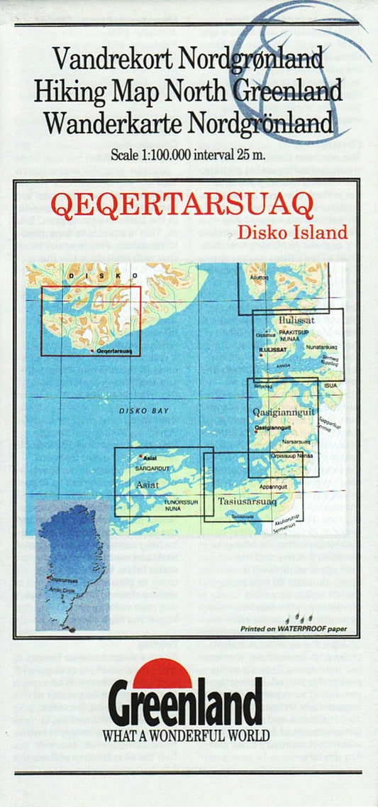 Qeqertarsuaq (south point of Disko Island) hiking map