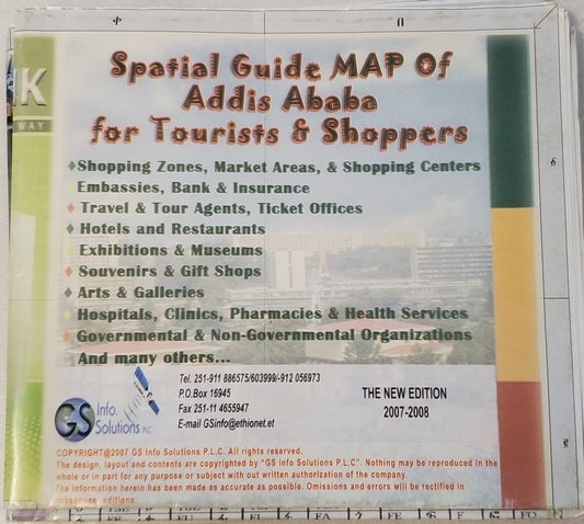 Spatial Guide Map of Addis Ababa for Tourists and Shoppers