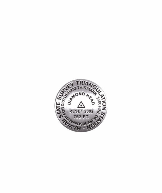 Diamond Head, Hawaii benchmark lapel pin