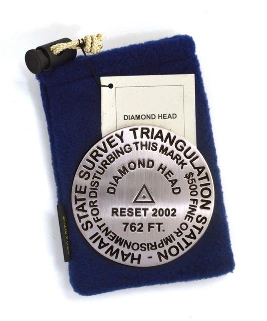 Diamond Head, Hawaii benchmark paperweight