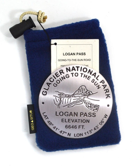 Logan Pass & Going to the Sun Road, Glacier National Park, Montana benchmark paperweight