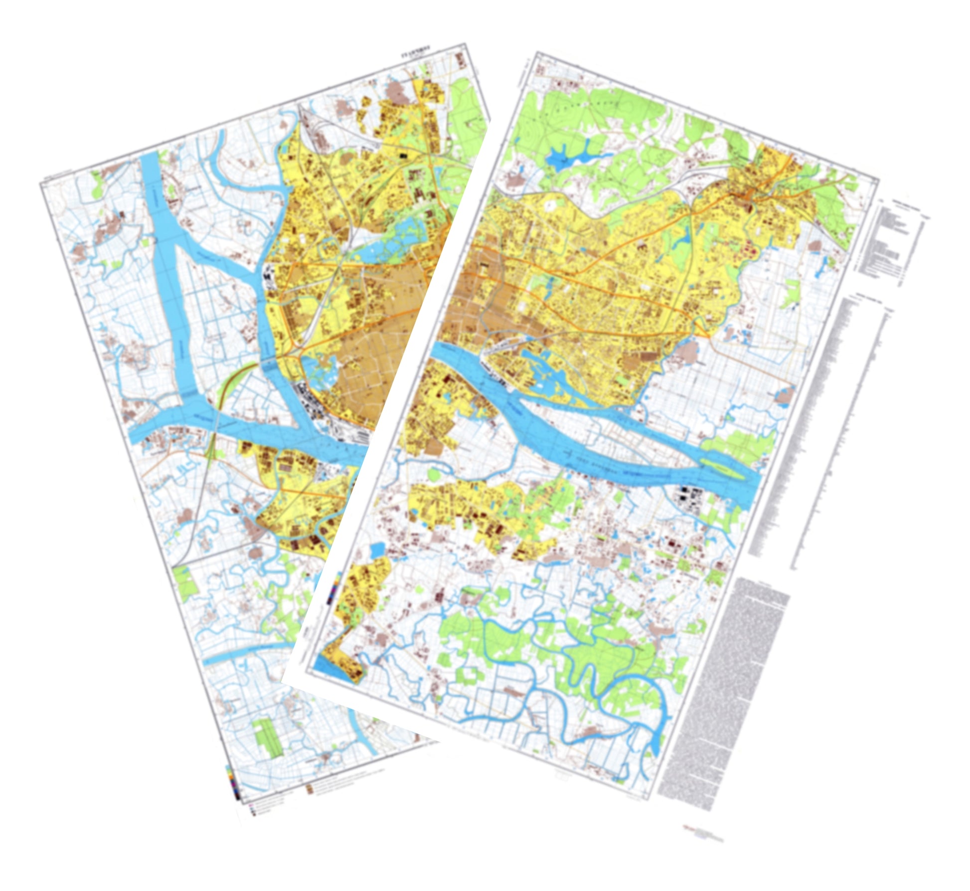 Guangzhou (China) 2-Sheet Set - Soviet Military City Plans