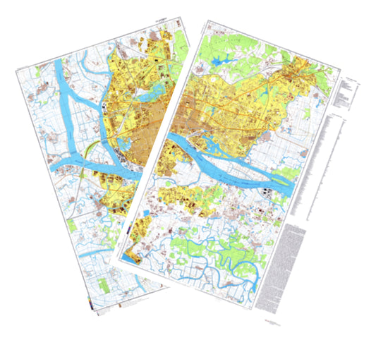 Guangzhou (China) 2-Sheet Set - Soviet Military City Plans