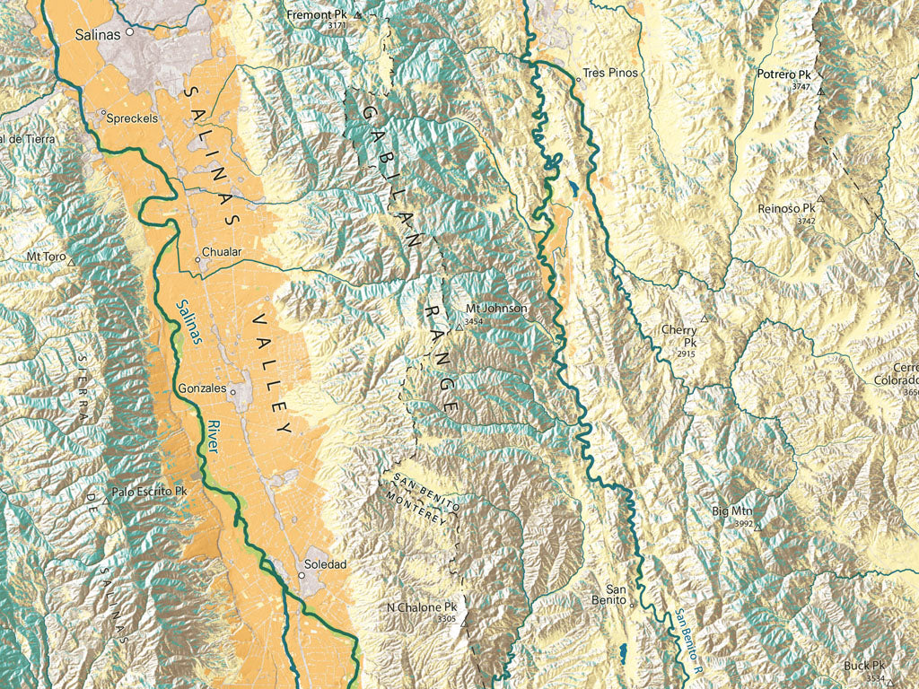 Greater Bay Area Land Cover Fine Art Print Map