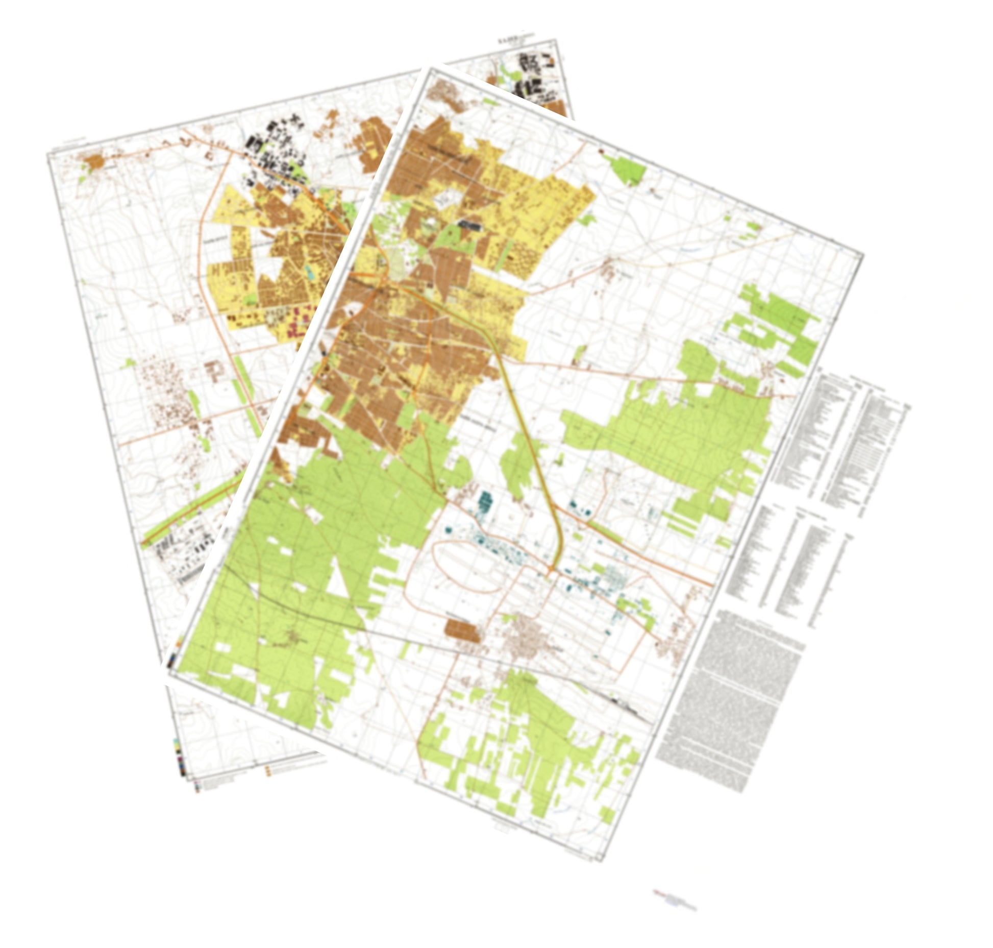 Haleb (Syria) 2-Sheet Set - Soviet Military City Plans