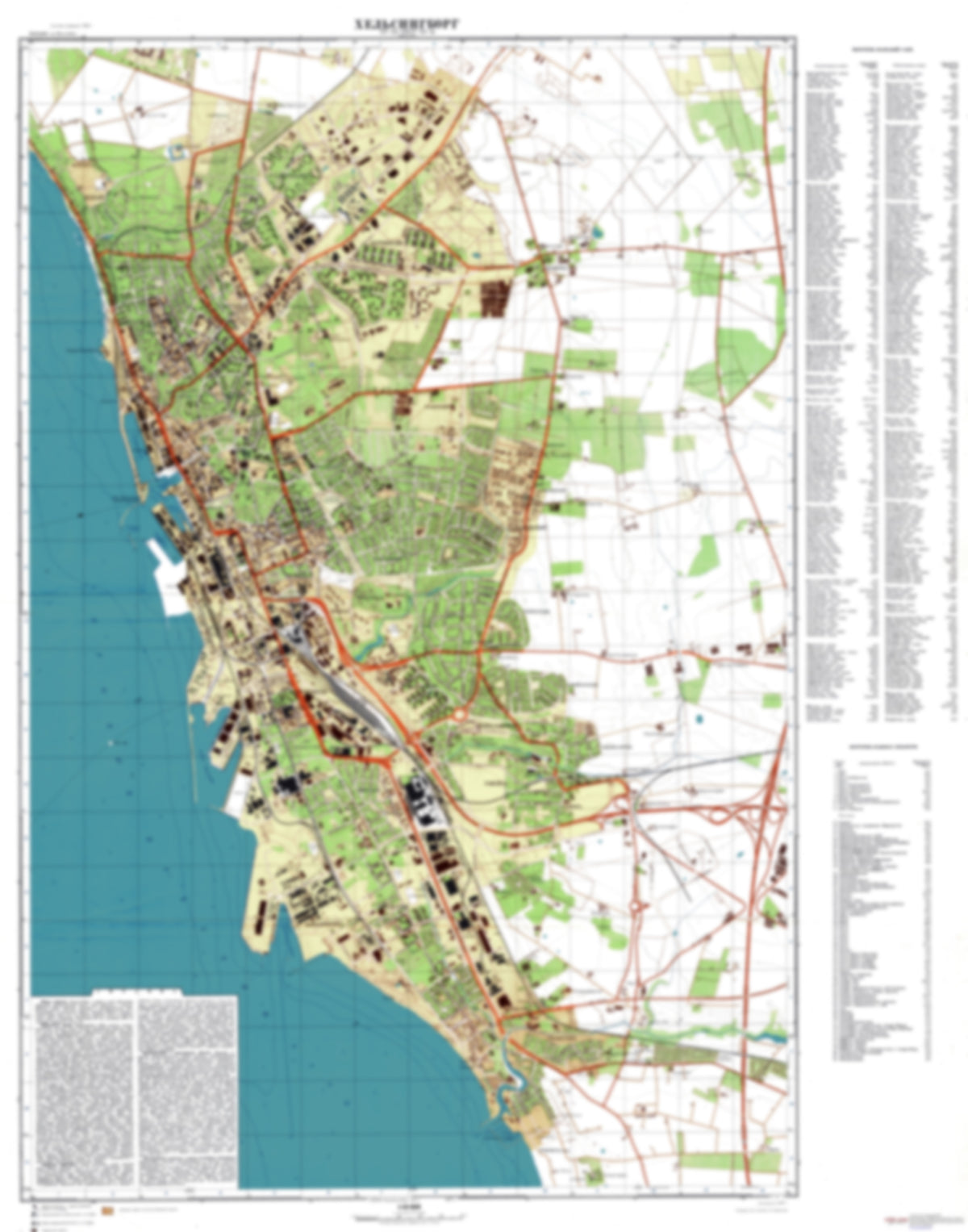 Helsingborg Map Helsingborg (Sweden) - Soviet Military City Plans – Longitude Maps