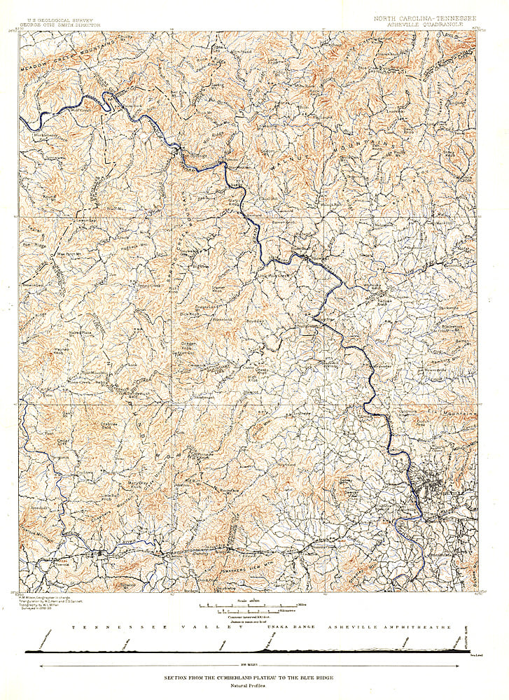 1889 North Carolina Tennessee Cumerberland Blue Ridge