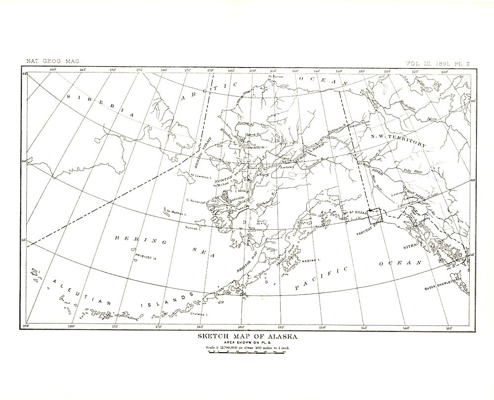 1891 Alaska Map