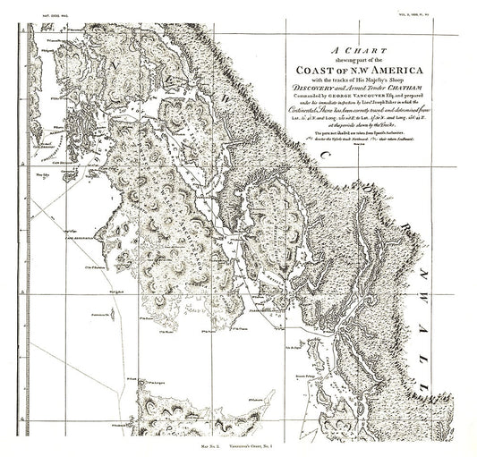 1899 A Chart showing part of the Coast of NW America Side 1