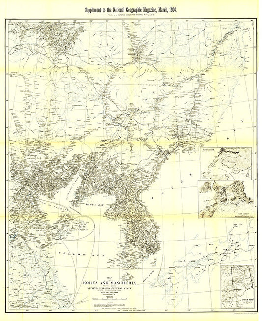 1904 Korea and Manchuria Map