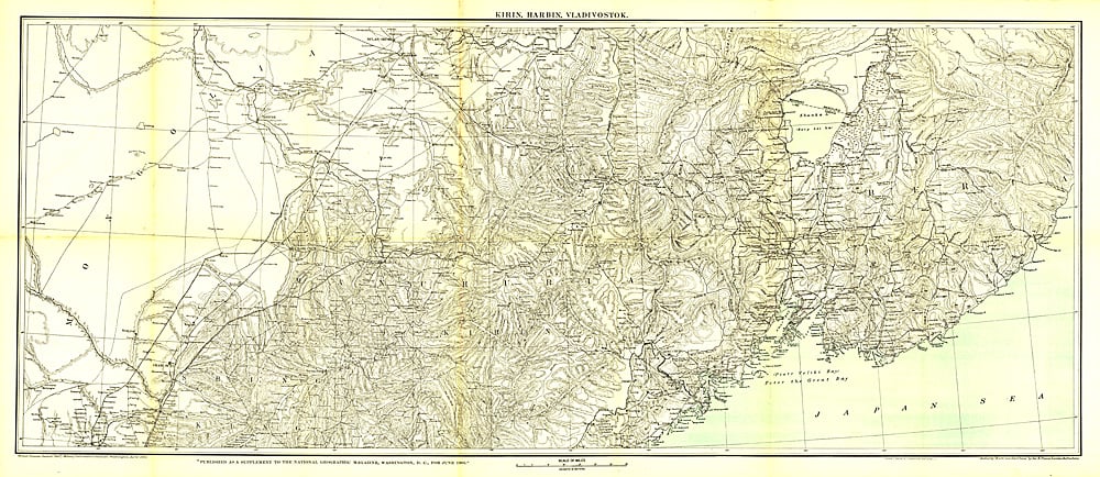 1905 Kirin Harbin Vladivostok Map