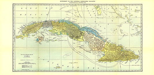 1906 Cuba Map