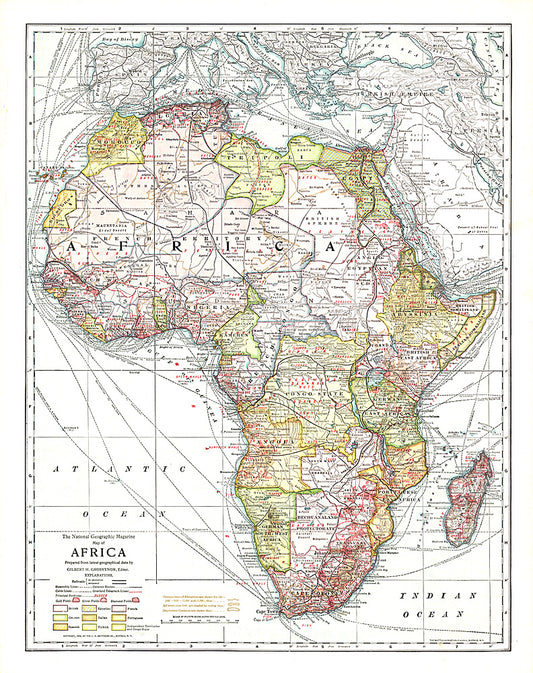 1909 Africa Map