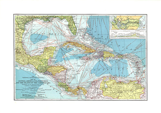 1913 Central America, Cuba, Porto Rico, and the Islands of the Caribbean Sea