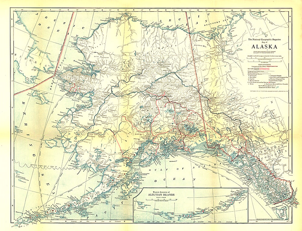 1914 Alaska Map