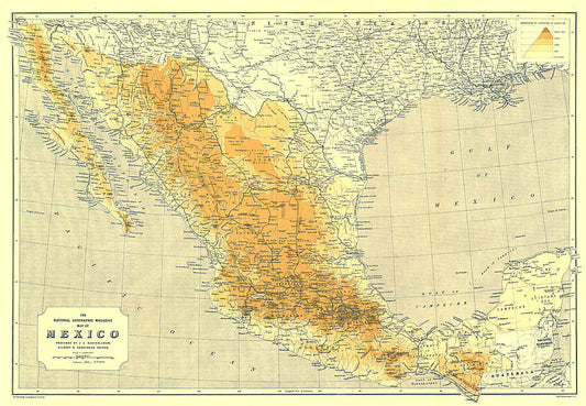 1914 Mexico Map