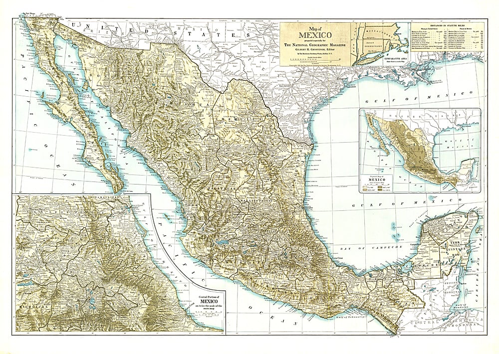1916 Mexico Map