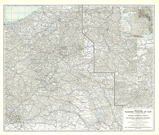 1918 The Western Theatre of War Map