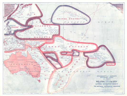 1921 Sovereignty and Mandate Boundary Lines of the Islands of the Pacific