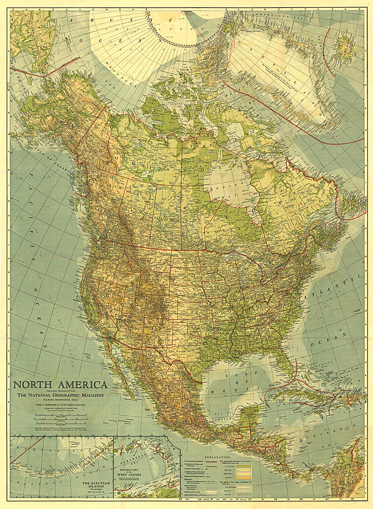 1924 North America Map