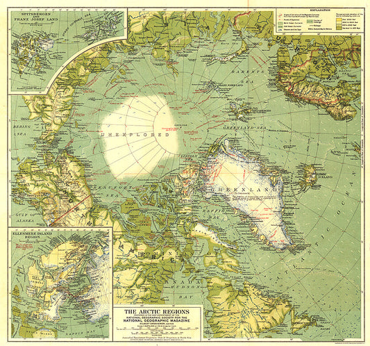 1925 Arctic Regions Map
