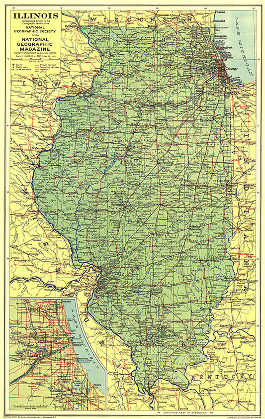 1931 Illinois Map