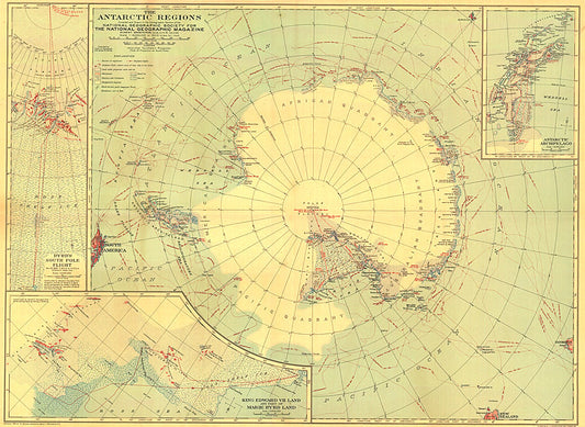 1932 Antarctic Regions Map
