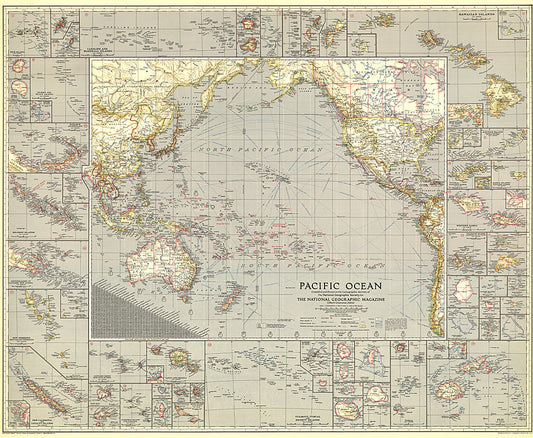 1936 Pacific Ocean Map