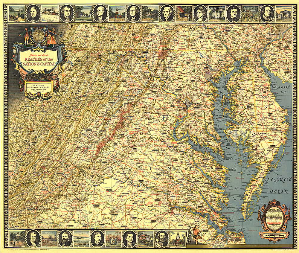 1938 Historic and Scenic Reaches of the Nations Capital Map