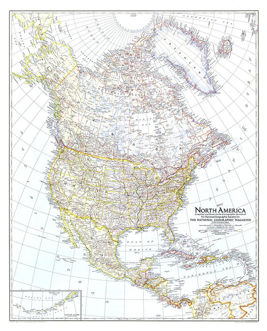 1942 North America Map