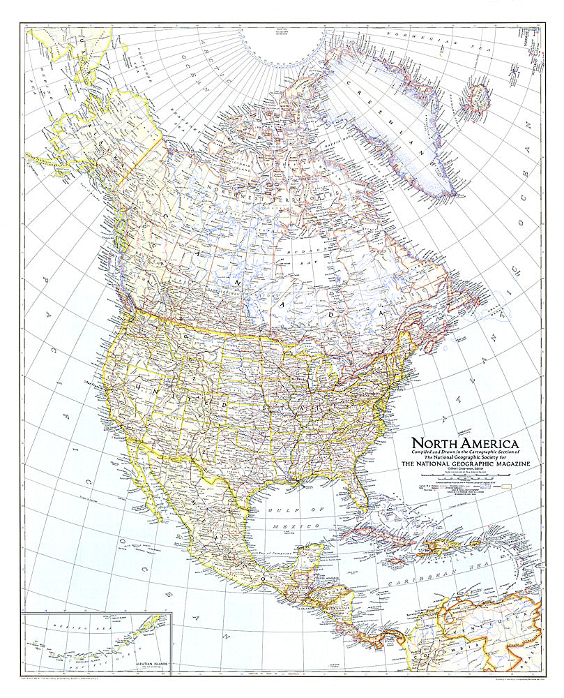 1942 North America Map