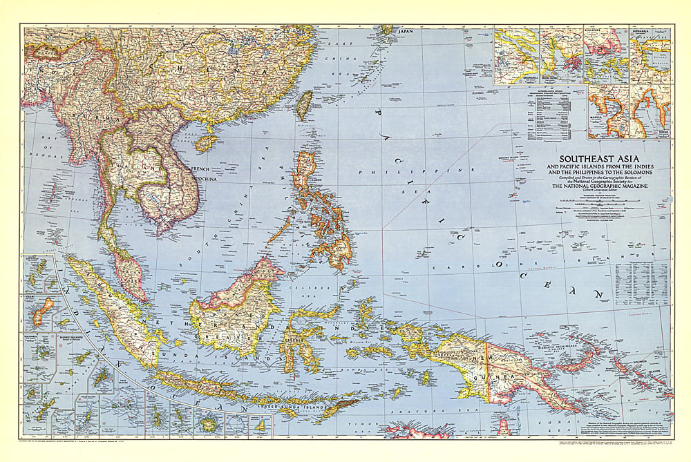 1944 Southeast Asia and the Pacific Islands Map