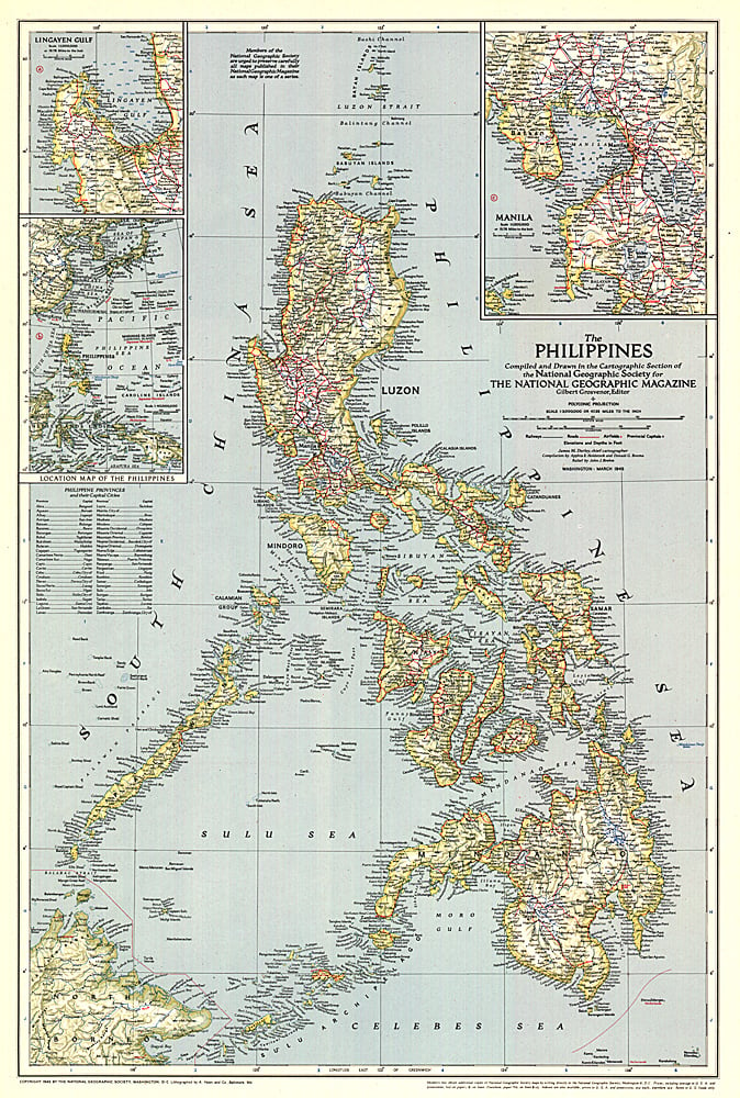 1945 Philippines Map