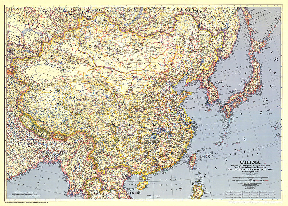 1945 China Map