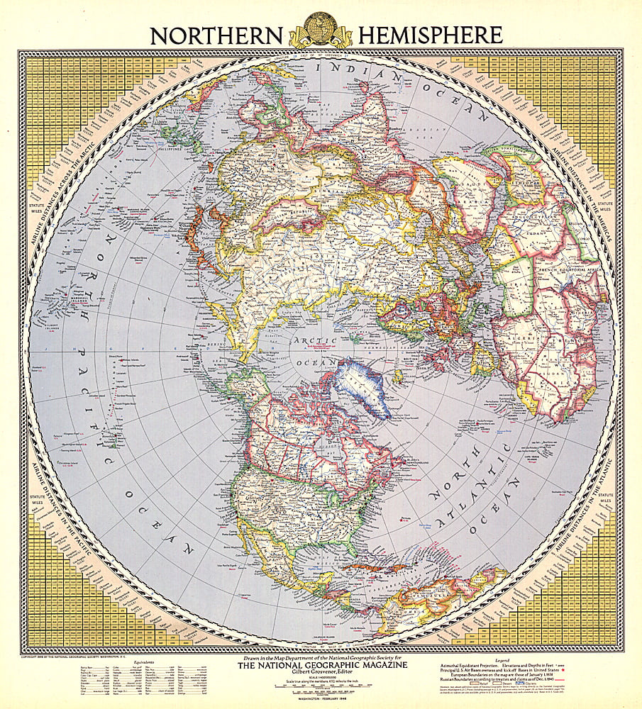 1946 Northern Hemisphere Map