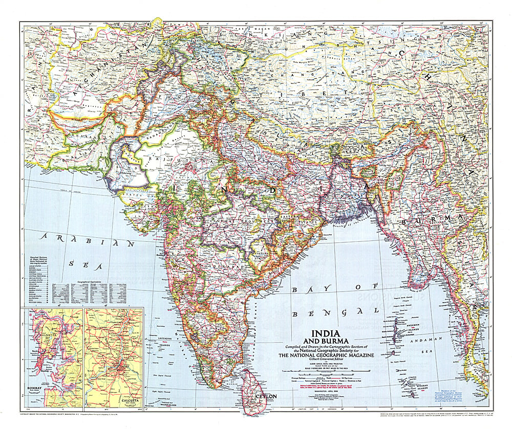 1946 India and Burma Map