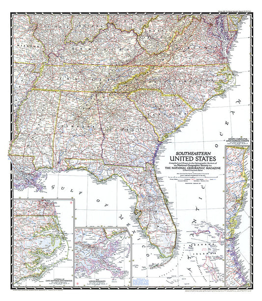 1947 Southeastern United States Map