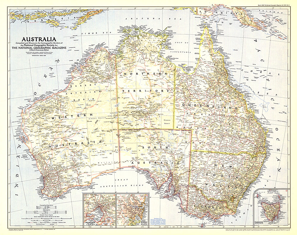 1948 Australia Map