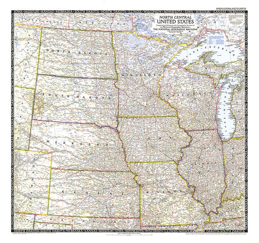 1948 North Central United States Map