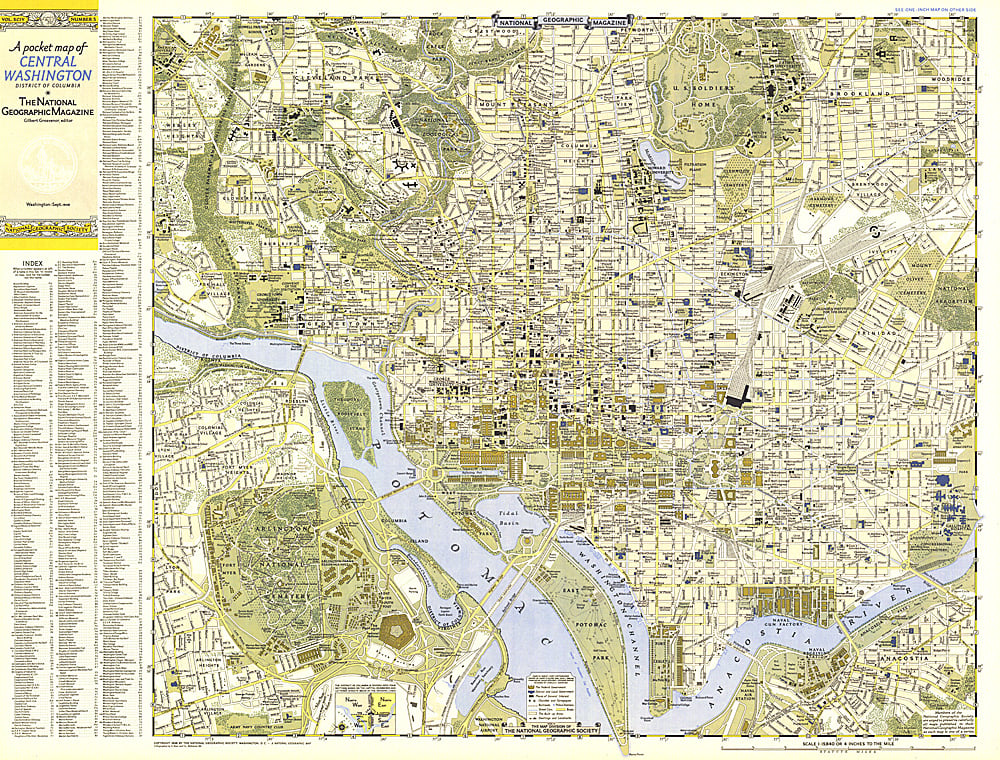 1948 Central Washington, District of Columbia Map