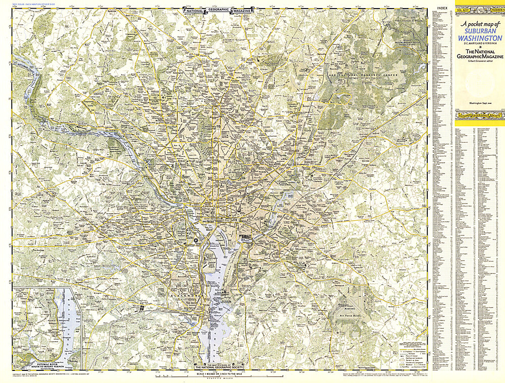 1948 Suburban Washington DC, Maryland & Virginia Map