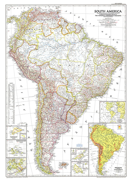 1950 South America Map