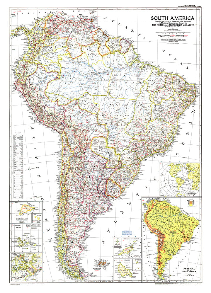 1950 South America Map