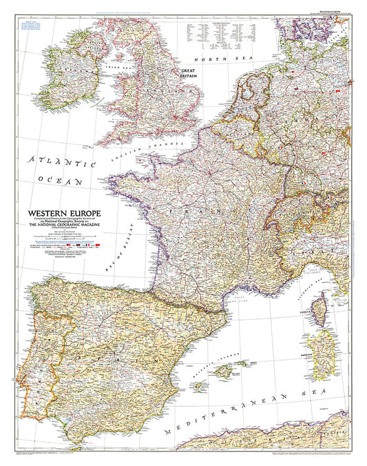 1950 Western Europe Map