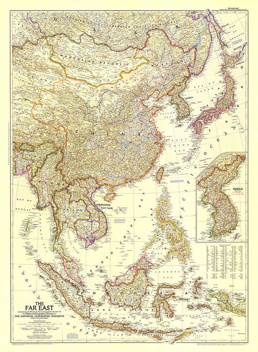 1952 The Far East Map